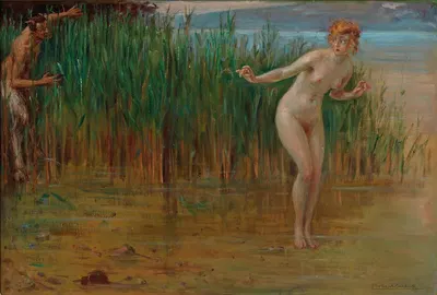 Vom Faun überrascht by Роберт Шифф — digital art print download