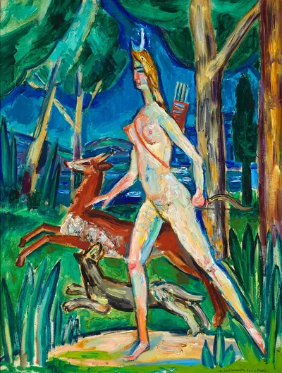 Diana in the forest by Зигмунт Валишевский, 1930 — digital art print download