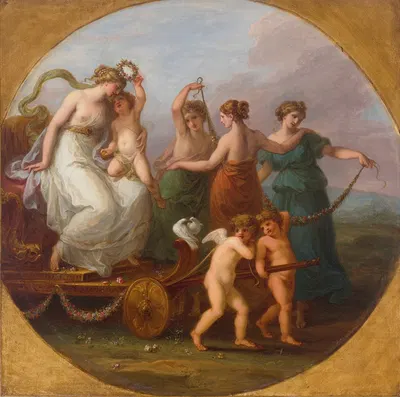 The Triumph of Venus with the Three Graces by Анжелика Кауфман — digital art print download