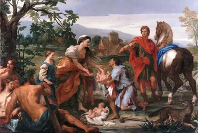 The finding of Romulus and Remus by Карло Маратти — digital art print download
