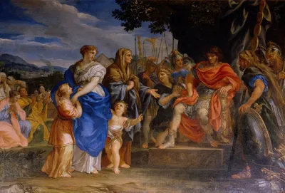 Coriolanus at the gates of Rome by Ciro Ferri — digital art print download