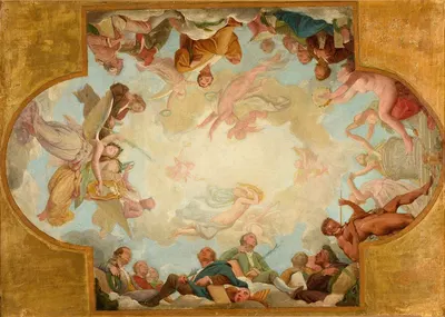 Décor plafonnant dédié à la Comédie by Émile Bin — digital art print download