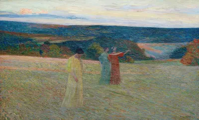 Les trois muses by Анри Мартен — digital art print download