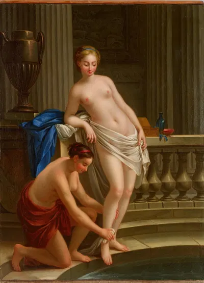 Callisto, nymphe de Diane sortant du bain by Жозеф-Мари Вьен, 1763 — digital art print download