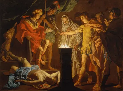 Mucius Scaevola in the presence of Lars Porsenna by Маттиас Стом — digital art print download