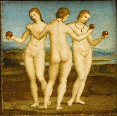 The Three Graces by Raphael, 1503-1508 — digital art print download