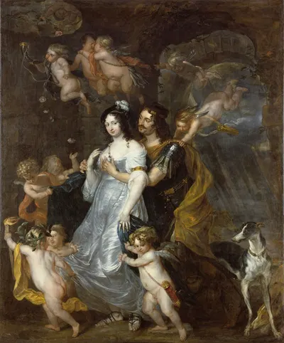 Dido and Aeneas in the cave by Thomas Willeboirts Bosschaert, 1646 — digital art print download