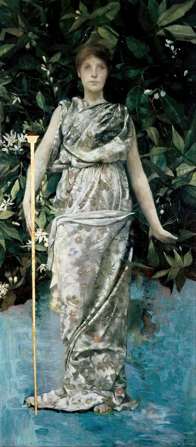 Hymen by Thomas Wilmer Dewing, 1884 -1886 — digital art print download