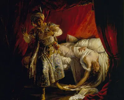 Othello and Desdemona by Александр Мари Колен, 1829 — digital art print download