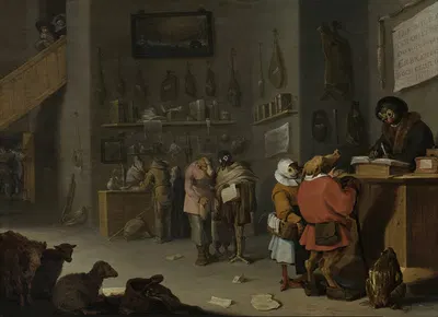 'Who sues for a cow' by Cornelis Saftleven, 1629 — digital art print download
