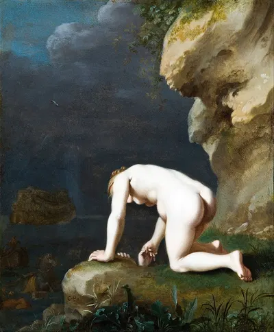 The Goddess Calypso rescues Ulysses by Корнелис Ван Поеленбурх, 1630 — digital art print download
