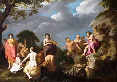 The Musical Contest between Apollo and Marsyas by Корнелис Ван Поеленбурх, 1630 — digital art print download