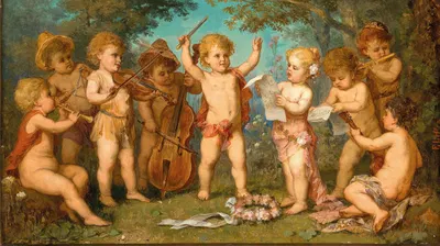 A Spring Concert by Франц Лефлер — digital art print download