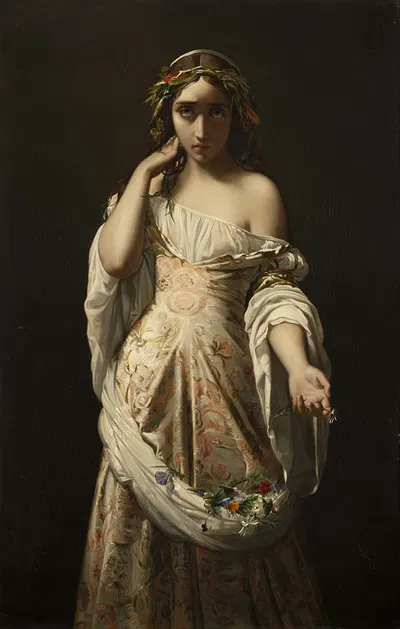 Ophelia by Анри Леман, 1847 — digital art print download