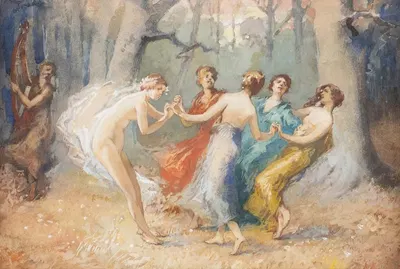 The Dance Of The Nymphs by Хуго Лёффлер — digital art print download
