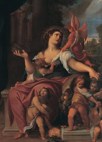 Allegory of Providence by Лудовико Караччи, 1604 — digital art print download