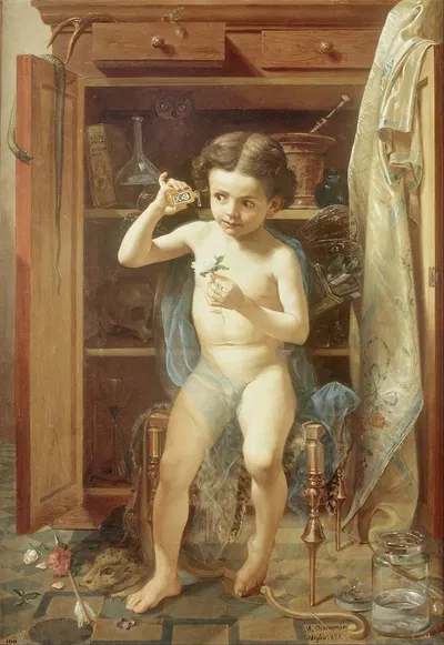 Pranks of Love by Мануэль Окаранса, 1877 — digital art print download