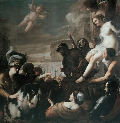 Clorinda rescues Olindo and Sophronia by Маттиа Прети, 1646 — digital art print download