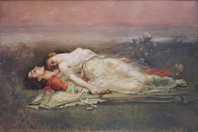 Tristan and Isolde (Death) by Rogelio De Egusquiza, 1910 — digital art print download