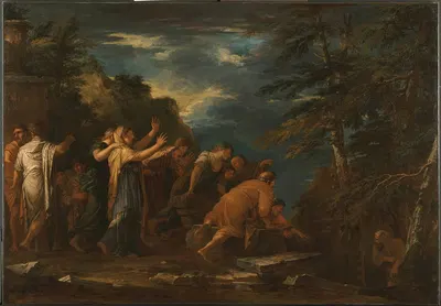 Pythagoras Emerging from the Underworld by Сальватор Роза, 1662 — digital art print download