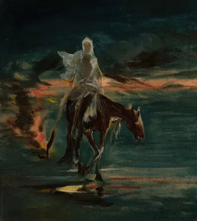 Death, central section of the triptych “Disaster”, sketch by Адам Хмеловский, 1870 — digital art print download