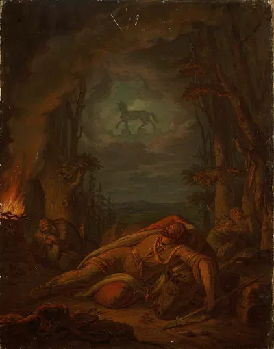 Dream of Gediminas about the Iron Wolf by Aleksander Lesser — digital art print download