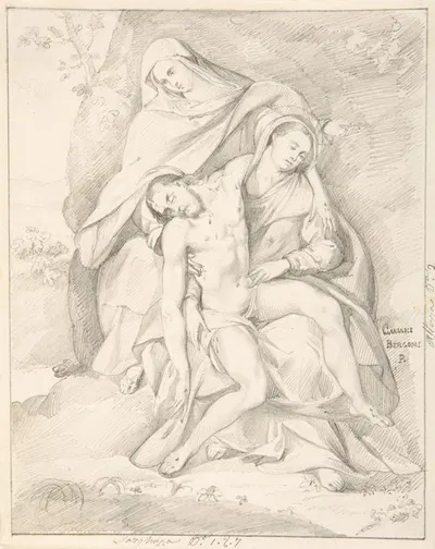 Pietà (after Giovanni Cariani) by Иоганн Давид Пассаваант — digital art print download