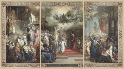 Le Couronnement de Charlemagne by Анри Леопольд Леви — digital art print download