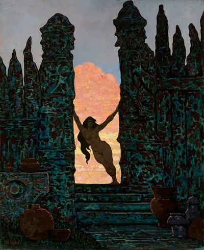 Holy entrance to the Slavic mystery place by Marian Wawrzeniecki, 1920 — digital art print download