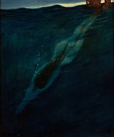 Water nymph by Marian Wawrzeniecki, 1905 — digital art print download