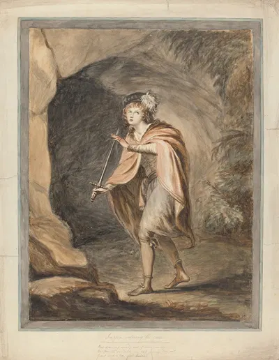 Imogen Entering the Cave, 'Cymbeline', Act III, Scene VI by Мэри Хоар, 1781 — digital art print download