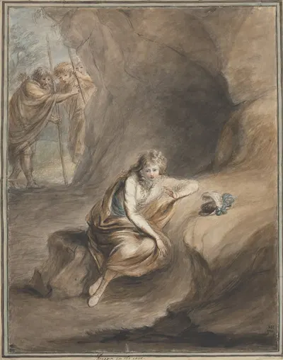 Imogen in the Cave, 'Cymbeline', Act III, Scene VI by Мэри Хоар, 1782 — digital art print download