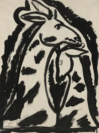 Giraffes by Джон Б. Флэннеган — digital art print download