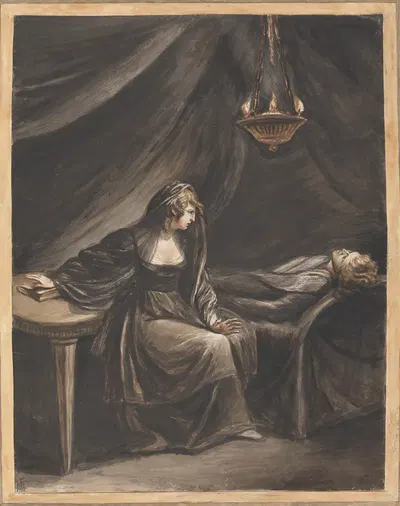 Lady Percy Watching the Sleeping Hotspur by Мэри Хоар, 1781 — digital art print download