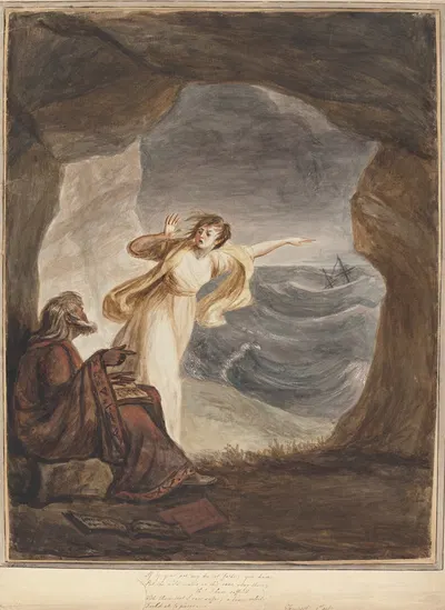 Prospero and Miranda by Мэри Хоар, 1781 — digital art print download