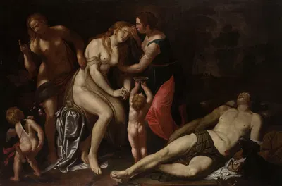 Death of Adonis by Alessandro Turchi — digital art print download
