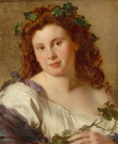 Bacchantin by Angilbert Göbel, 1862 — digital art print download