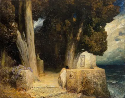 Sappho by Ferdinand Keller, 1909 — digital art print download
