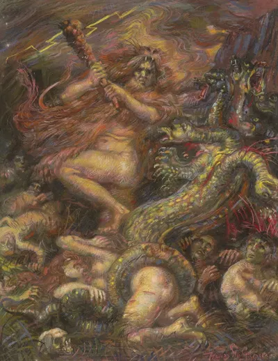The Battle of Hercules and the Hydra by Генри де Гру — digital art print download