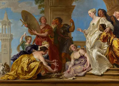 Achilles among the Daughters of Lycomedes (Ovid, Metamorphoses, XIII, 162–170, Publius Papinius Statius (ca. 45–96)) by Ян…
