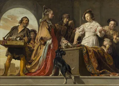 Achilles among the Daughters of Lycomedes (Ovid, Metamorphoses, XII, 162 ff) by Ян де Брей, 1664 — digital art print download