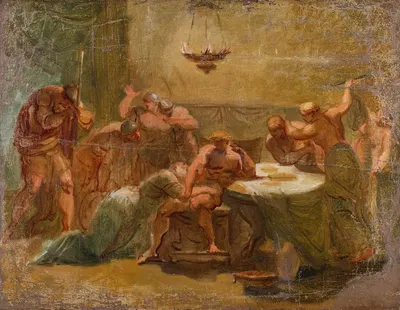 Priam before Achilles by Louis Masreliez — digital art print download