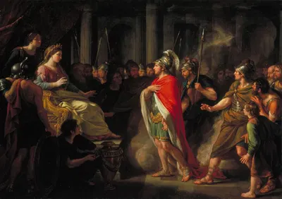 The Meeting of Dido and Aeneas by Nathaniel Dance Holland, 1766 — digital art print download