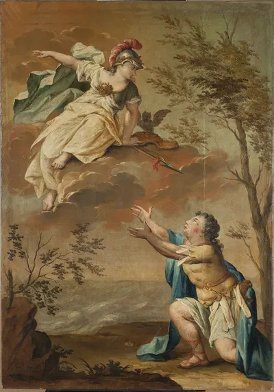 Athena and Odysseus by Rienk Keyert, 1750 — digital art print download