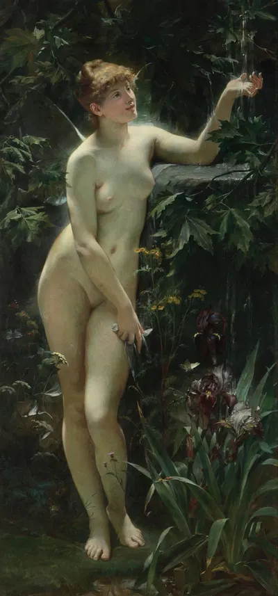 Psyche at the source by Алексис-Жозеф Мазероль, 1887 — digital art print download