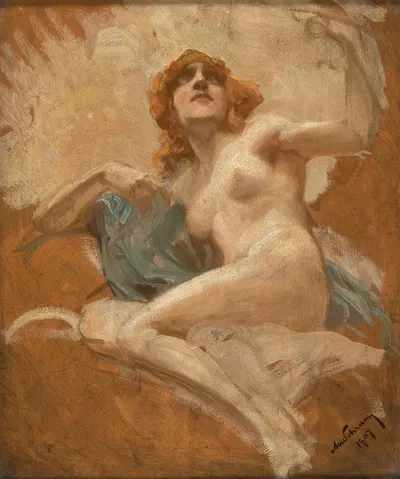 Venus, study by Алойс Ханс Шрам, 1907 — digital art print download