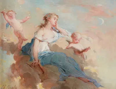 Allegory of Poetry by Шарль Чаплин — digital art print download