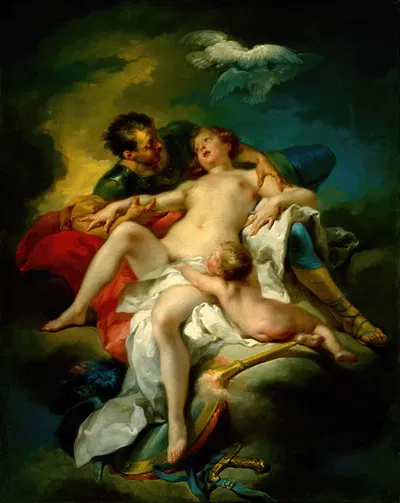 Mars and Venus by Charles-André van Loo — digital art print download