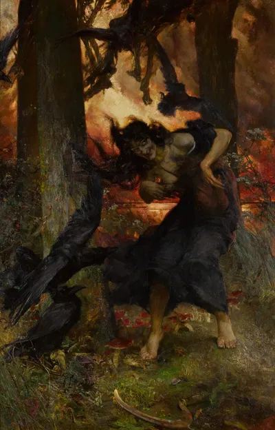 A Witch by Эдгар Банди, 1896 — digital art print download