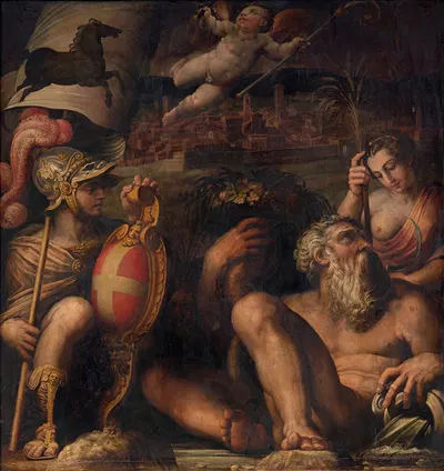Allegory of Arezzo by Джорджо Вазари, 1563 - 1565 — digital art print download